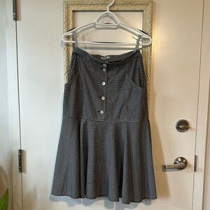 KLAUS STEILMANN | Classic Black and White Checkered Button Bell Skirt